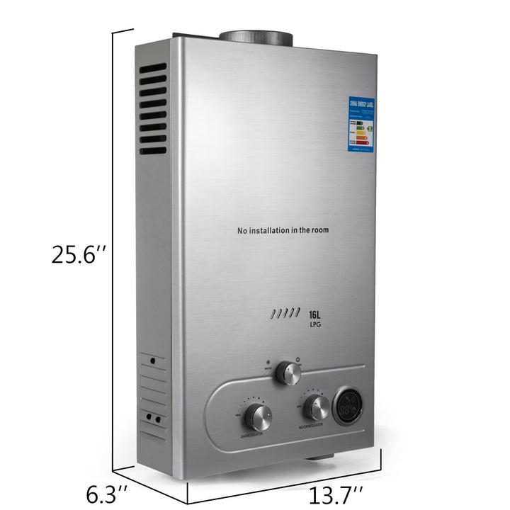 Propane Gas Instant Hot Water Heater Boiler Outdoor Stainless Steel