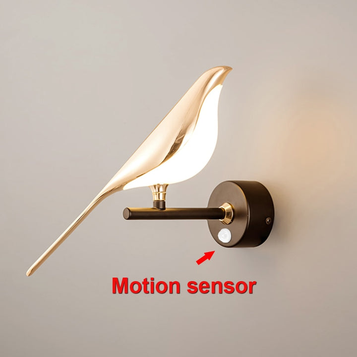 Modern Simplicity LED wall lamp Magpie bird model
