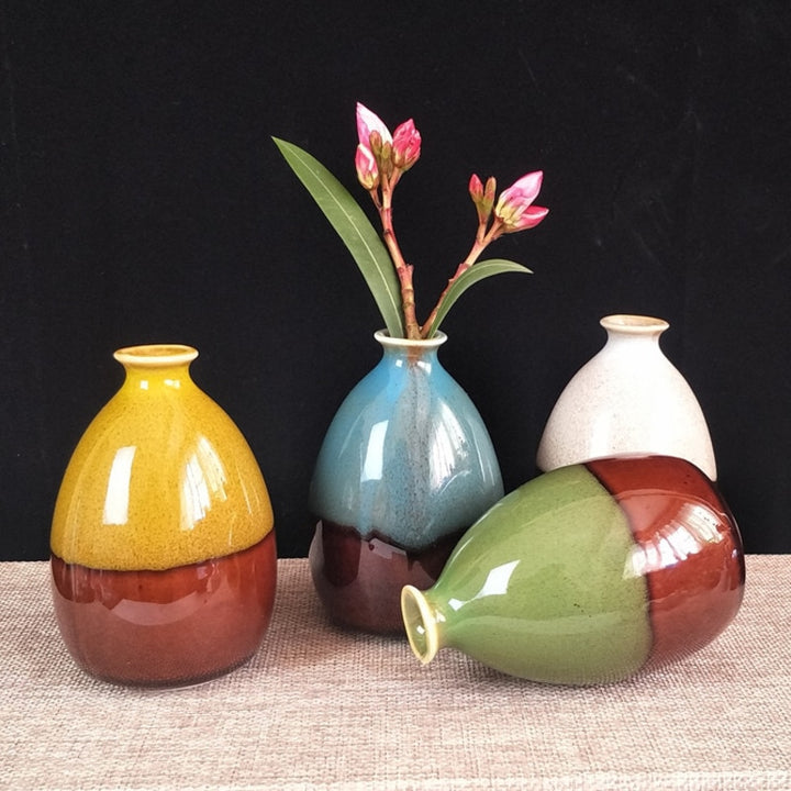 Modern Flower Vases For Homes Accessories Ceramic Craft Ornaments Green Plant